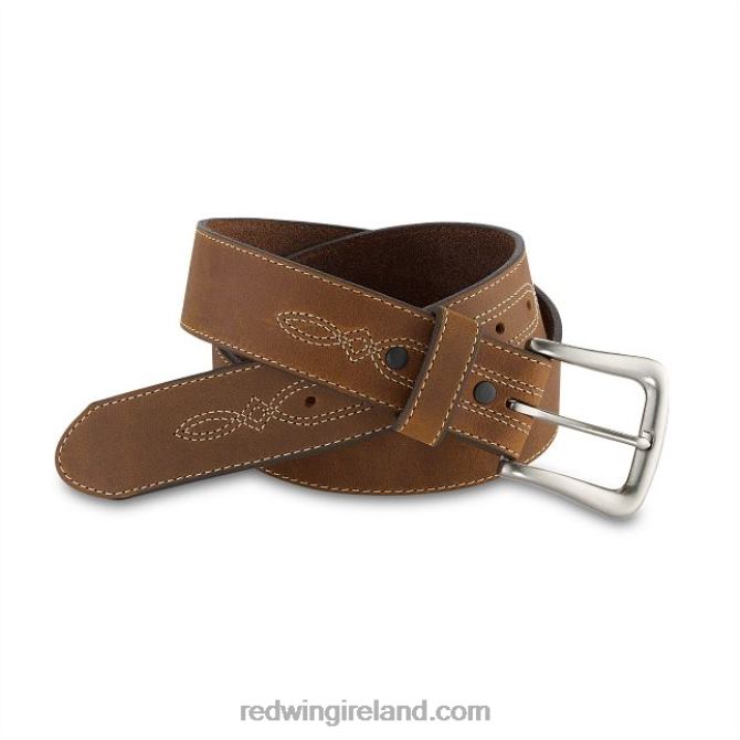 Style 96518 Leather Belt Men's Belt in Hawthorne Muleskinner Leather Red Wing 2N8V8309 Brown