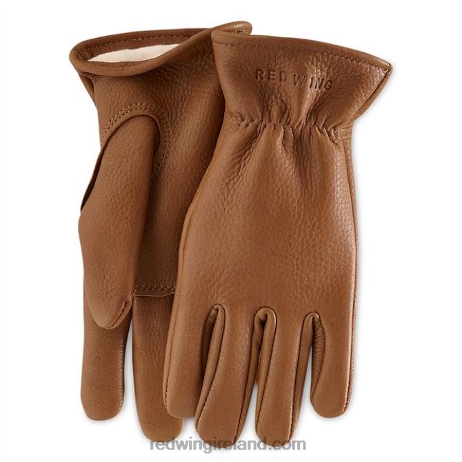 Style 95231 Lined Buckskin Leather Glove Men's Glove in Buckskin Leather Red Wing 2N8V8313 Nutmeg
