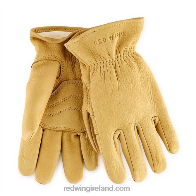 Style 95232 Lined Buckskin Leather Glove Men's Glove in Buckskin Leather Red Wing 2N8V8316 Yellow