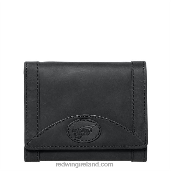 Style 95020 Passport Wallet Unisex Wallet in Frontier Leather Red Wing 2N8V8298 Black