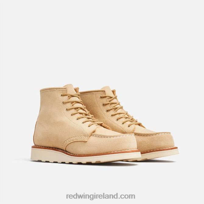 Heritage - Style 3380 6-inch Classic Moc Women's Short Boot in Boundary Leather Red Wing 2N8V8193 Cream