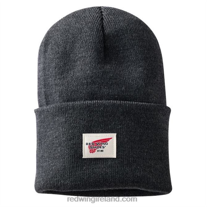 Style 97435 Logo Knit Beanie Hat Unisex Knit Watch Hat in Heather Red Wing 2N8V8262 Heather