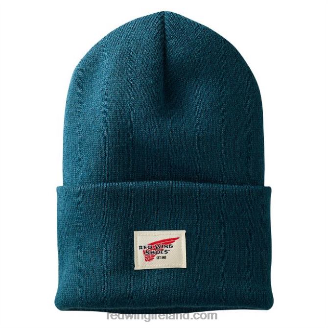 Style 97437 Logo Knit Beanie Hat Unisex Knit Watch Hat Red Wing 2N8V8264 Blue
