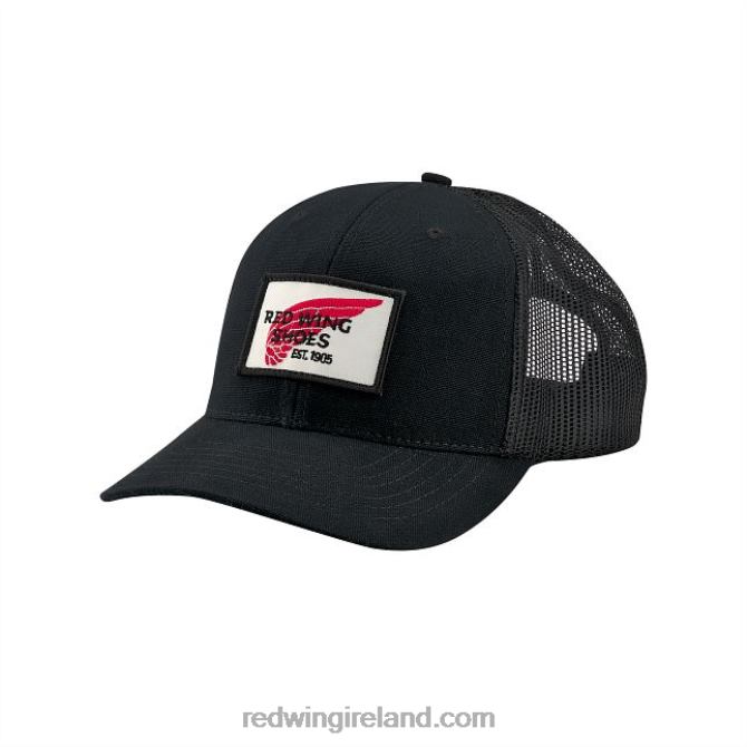 Style 97468 Embroidered Logo Ball Cap Unisex Embroidered Logo Ball Cap Red Wing 2N8V8274 Black