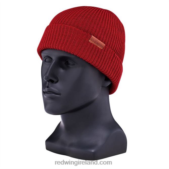 Style 97494 Merino Wool Knit Beanie Hat Unisex Merino Wool Hat Red Wing 2N8V8270 Red