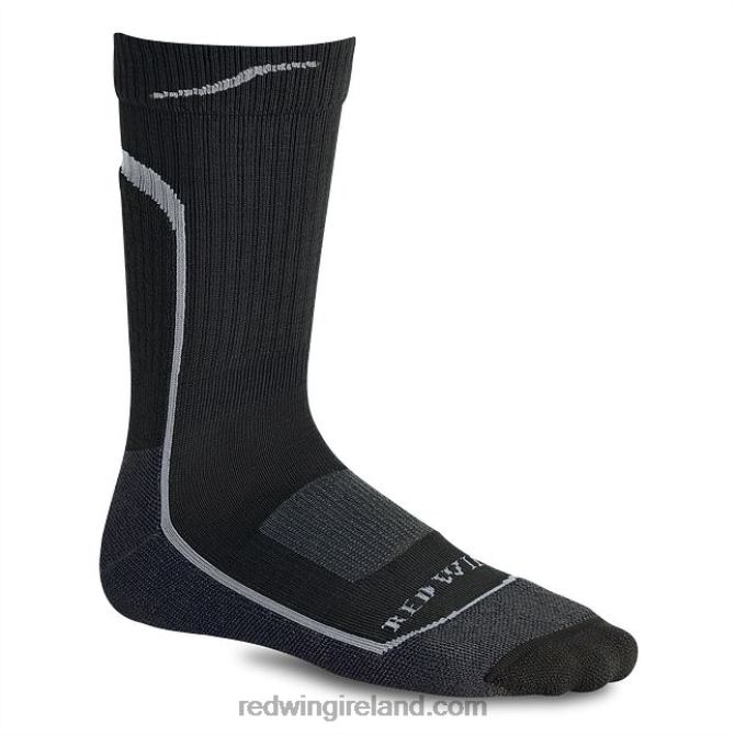 Style 97286 Merino Wool Sock Unisex Merino Wool Crew Sock Red Wing 2N8V8217 Black