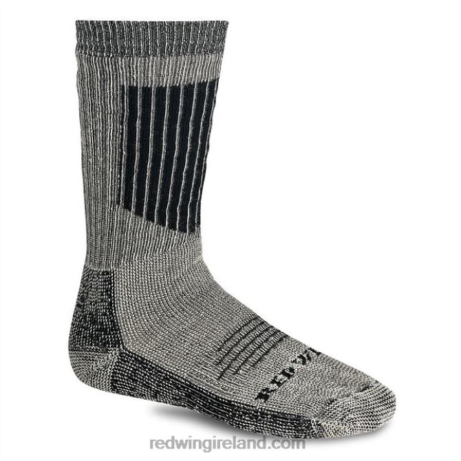 Style 97330 Ragg Wool Stripe Unisex Sock in Wool Ragg Red Wing 2N8V8208 Black