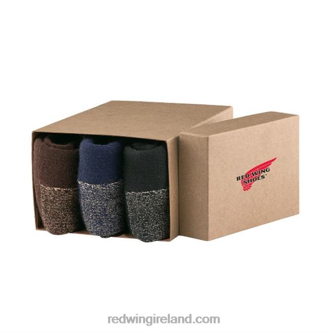 Style 97331 Ragg Wool Stripe Unisex Sock Wool Ragg Red Wing 2N8V8222 Brown/Navy/Black