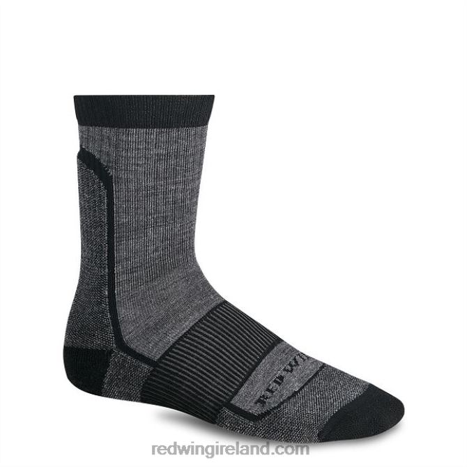 Style 97366 Merino Wool Mid-Calf Work Sock Unisex Merino Wool Crew Sock Red Wing 2N8V8207 Black