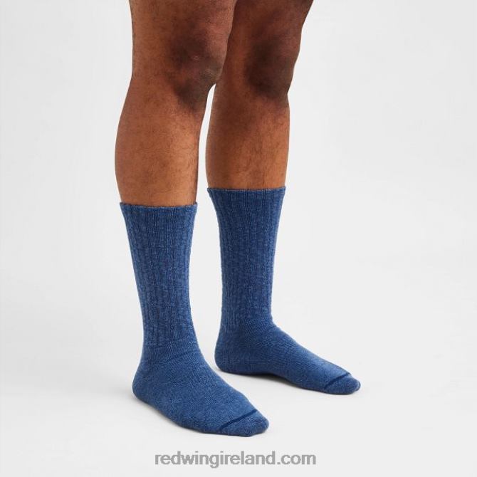 Style 97367 Merino Wool Mid-Calf Work Sock Unisex Merino Wool Mid-Calf Sock Red Wing 2N8V8226 Blue/Navy