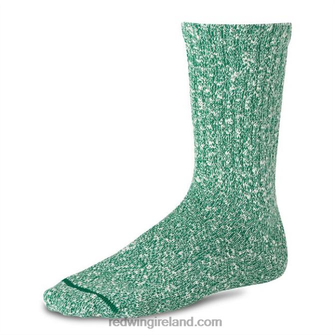 Style 97640 Deep Toe Capped Wool Sock Men's Deep Toe-Capped Crew Sock Red Wing 2N8V8232 Green/White