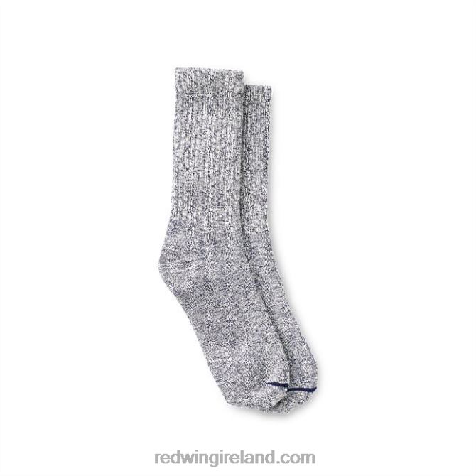 Style 97641 Deep Toe Capped Wool Sock Men's Deep Toe-Capped Crew Sock Red Wing 2N8V8199 Blue/White
