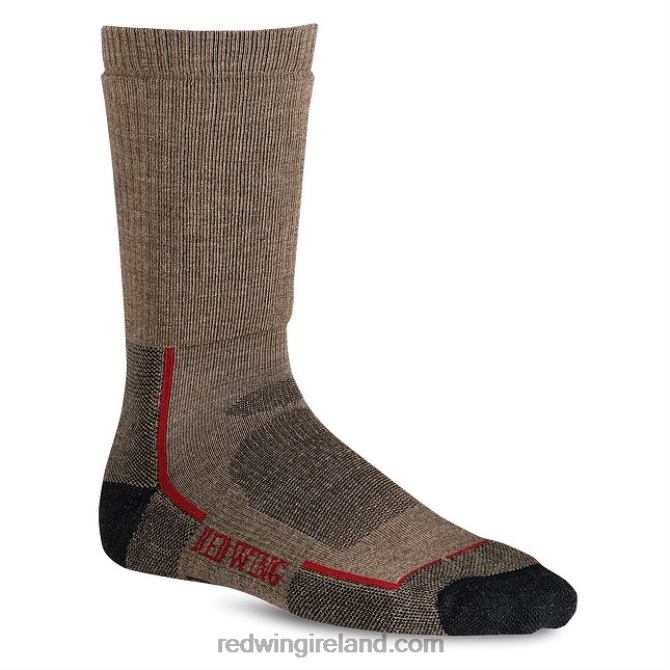 Style 97663 Deep Toe Capped Wool Sock - 3 Pack Men's Deep Toe Capped Crew Sock 3-Pack Red Wing 2N8V8221 Brown