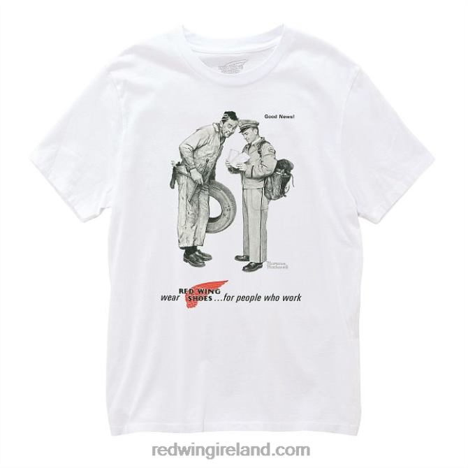 Style 95080 T-Shirt Unisex T-Shirt in Cotton Red Wing 2N8V8260 White