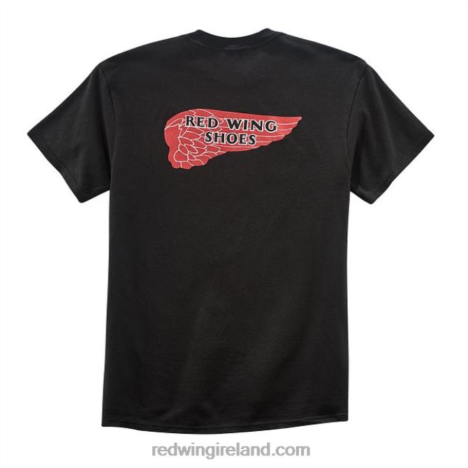Style 97406 Ringer T-Shirt with Logo Unisex T-Shirt in in Cotton Red Wing 2N8V8258 Black