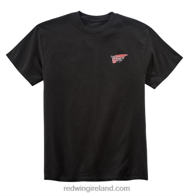 Style 97406 Ringer T-Shirt with Logo Unisex T-Shirt in in Cotton Red Wing 2N8V8258 Black