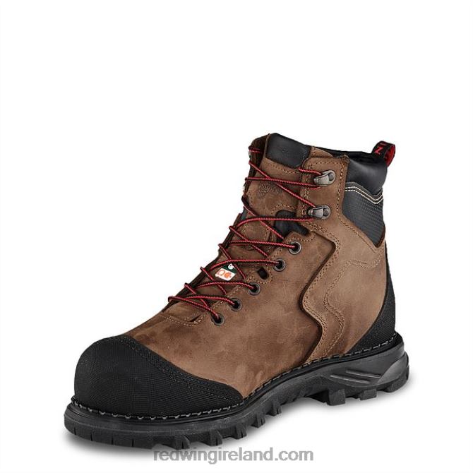 Work - Style 2411 Burnside Men's 6-inch Waterproof Safety Toe Boot Red Wing 2N8V8107 Brown