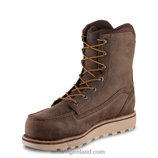Work - Style 2418 Traction Tred Men's 8-inch Waterproof Safety Toe Boot Red Wing 2N8V8126 Tan
