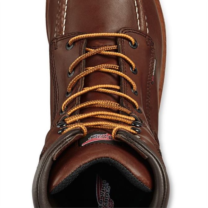 Work - Style 3530 King Toe Men's 8-inch Waterproof CSA Metguard Safety Toe Boot Red Wing 2N8V895 Brown