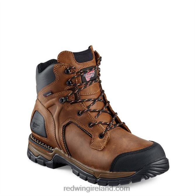 Work - Style 4435 SuperSole Men's 8-inch Waterproof Safety Toe Metguard Boot Red Wing 2N8V869 Brown