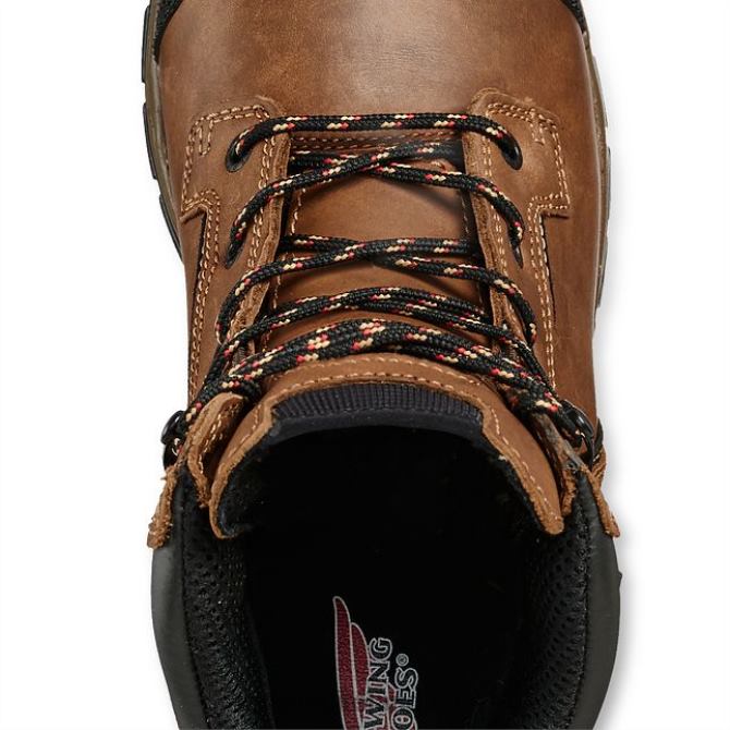 Work - Style 4435 SuperSole Men's 8-inch Waterproof Safety Toe Metguard Boot Red Wing 2N8V869 Brown