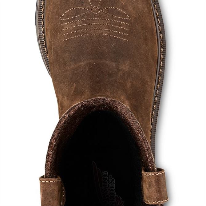 Work - Style 866 Traction Tred Men's 9-inch Soft Toe Pull-On Boot Red Wing 2N8V8124 Brown