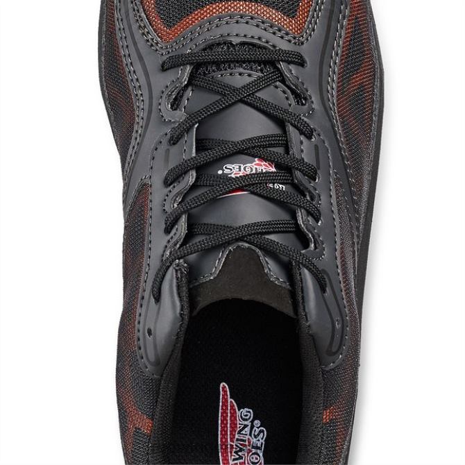 Work - Style 8336 CoolTech Athletics Men's Soft Toe Athletic Work Shoe Red Wing 2N8V8136 Black/Orange