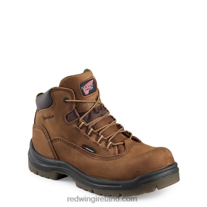 Work - Style 1224 Traction Tred Lite Women's 6-inch Waterproof Soft Toe Boot Red Wing 2N8V8158 Brown